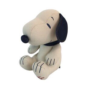 American Eagle Denim Peanuts Snoopy Plush 9" White Blue‎ Stuffed Animal Toy 2024
